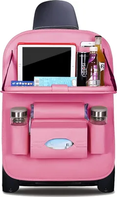 Immagine prodotto di Protezione per lo schienale Auto Organizer - Coprisedile in Finto cuoio con supporto pieghevole per tablet, impermeabile - Protezione per lo schienale - Tasca per lo schienale per bambini (1 confezione)