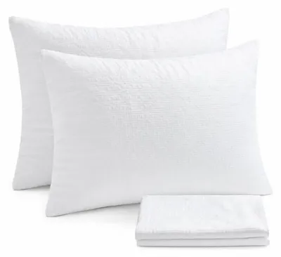 Immagine prodotto di Set di 2 federe per cuscini, 50x70 cm, colore bianco, in microfibra