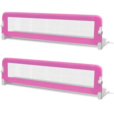 Image de vidaXL Barrière de sécurité pour jeune enfant 2 pièces rose 150 x 42 cm