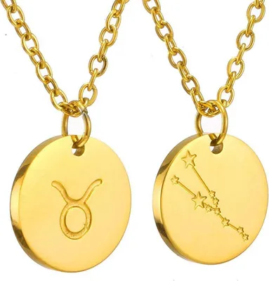 Produktbild von Sternzeichen Kette Gold Stier Damen Horoskop Mutter Tochter Freundinnen Geburtstagsgeschenk