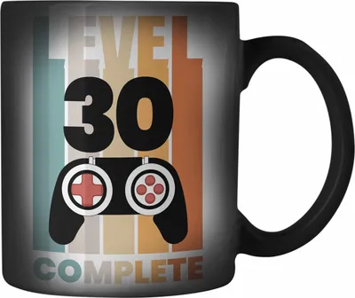 Produktbild von Trendation -  30. Geburtstag Farbwechsel Zauber-Tasse Mann Geschenk 30er Geschenkidee 30 Vater Männer Lustig Geschenke (Schwarz)