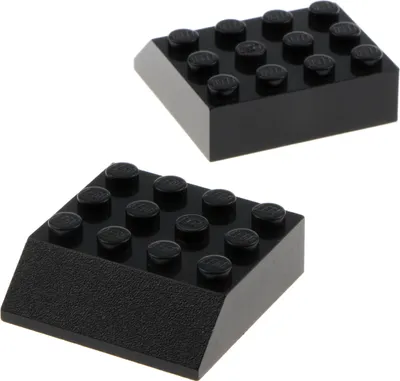 Produktbild von 2x Lego Dachstein 45° 4x4x1 schwarz Dachziegel schräg Stein 9371 4113826 30182