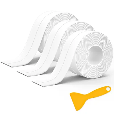 Produktbild von 3 Rollen Dichtungsband Selbstklebend Wasserdicht, Dichtband Abdichtungsband für Küche, Dusche,38 mm x 3,2 m
