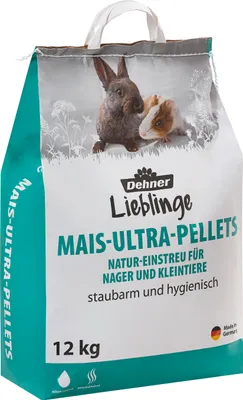 Produktbild von Dehner Lieblinge Mais-Ultra-Pellets, Kleintier Streu, 20 l (ca. 12 kg)
