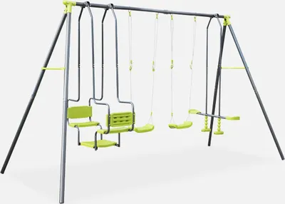 Produktbild von sweeek - 4-teilige Metallschaukel Spielgerüst - Grün