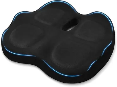 Produktbild von PolkaHome® Orthopädisches Sitzkissen für Steißbein, ergonomisches Bürostuhl-Kissen aus Memory-Schaum, rutschfestes Ischias-Kissen für