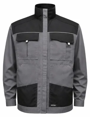 Produktbild von Arbeitsjacke - robuste Arbeitskleidung 64 - graue Arbeitsjacke - schwarze Arbeitsjacke - COMMANDO