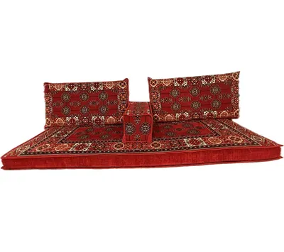 Produktbild von Orientalische Sitzecke ,Orientalische Sitzgarnitur4 teiliges Set komplett traditionell Rot