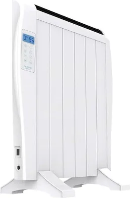 Immagine prodotto di Riscaldatori elettrici - 1200 W - a irraggiamento termico - 6 elementi - 900 W - da parete o standard - 3 modalità - timer - telecomando - display a LED - protezione contro il surriscaldamento - ultrasottili