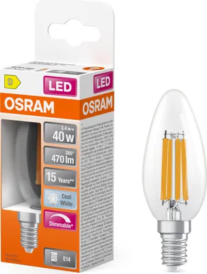 Obrázok produktu pre OSRAM 4099854445675 Stmievateľné LED žiarovky, klasický tvar mini sviečky 3,4 W 470 lm