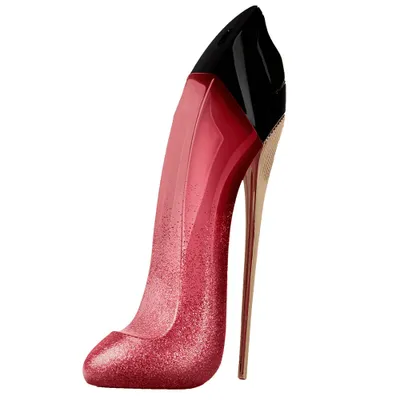 A perfume bottle shaped like a high-heeled shoe.