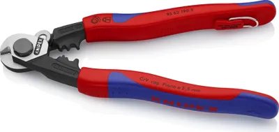 Immagine prodotto di Taglierina per funi metalliche Knipex Adatta per manicotti di estremità su manicotti Bowden e paranchi a fune metallica 7 mm 7 95 62 190 T (95 62 190 T)