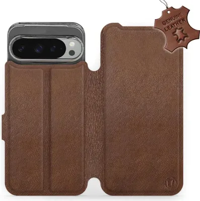 Produktbild von Echtleder Handyhülle für Google Pixel 9 Pro XL, Mobiwear Leather, Braun