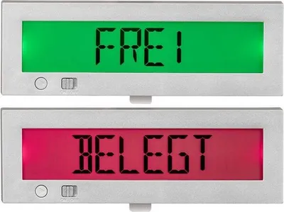 Produktbild von Go2 Frei Belegt Türschild | Digitales Frei Besetzt Schild | LED Anzeige rot o...