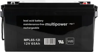 Produktbild von Multipower MPL65-12I/ 12V 65Ah Blei Akku AGM mit VdS Zulassung