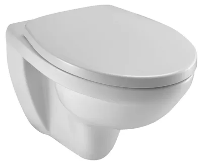 Image de JACOB DELAFON Cuvette suspendue Patio sans bride 53,5x36 cm - Blanc (sans abattant)