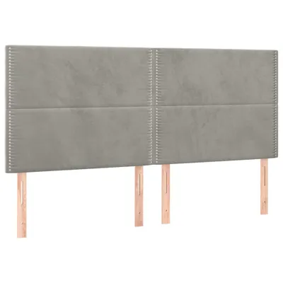 Zdjęcie produktu dla VidaXL 3116258, Jasny Szary, Poliester, Drewno, 2000 mm, 118 cm, 128 cm, 50 mm