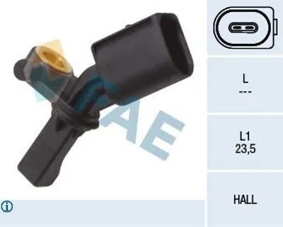 Produktbild von FAE ABS Sensor Raddrehzahl Hinten Rechts für VW POLO (9N) 78010