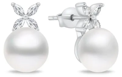 Immagine prodotto di Orecchini in argento con perle e zirconi EA971W