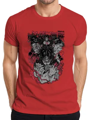 Produktbild von 呪術廻戦 Sukuna Yuji Megumi Anime Manga Geschenk Anime Ästhetik Herren T-Shirt, Rot, M