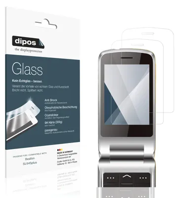 Produktbild von 2x Schutzfolie für Beafon SL645plus - Anti-Shock 9H Folie dipos Glass Kunststoffglas
