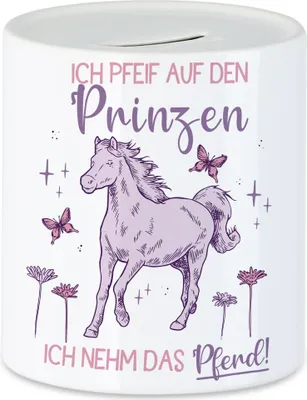 Produktbild von Ich Pfeif Auf Den Prinzen Ich Nehm Das Pferd Spardose Pferdeliebhaber Pferde Liebe Reiterin Tier Pferdeflüsterer