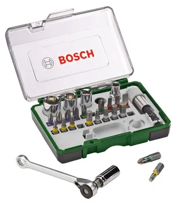 Produktbild von Schrauberbit- und Ratschen-Set, 27-teilig