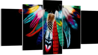 Produktbild von Bild auf Leinwand - Leinwandbild - Vogel Feder Farbe Komposition - 160x85cm - Wand Bild - Wanddeko - Leinwanddruck - Bilder - Kunstdruck - Wanddekoration - Leinwand bilder - Wandkunst - EA160x85-2932