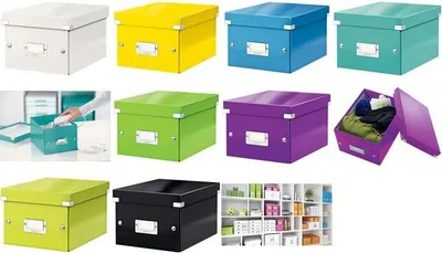 Produktbild von Malá krabica Click & Store metalická žltá