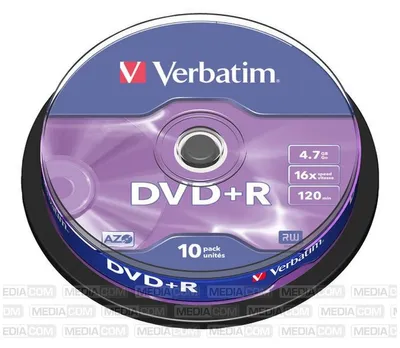 Produktbild von VERBATIM 43498 DVD+R 16X Rohling