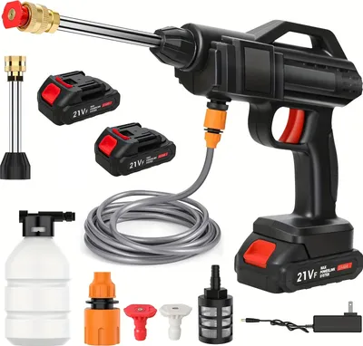 Obrázok produktu pre Akumulátorový vysokotlakový čistič, výkon 600 W, tlak 30 barov, s 2x batériou, elektrický
