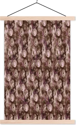 Produktbild von MuchoWow® Textilposter Blumen - Rosen - Pastell 120x180 cm mit holzfarbenen Rahmen - Textil-Plakat