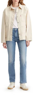 Immagine prodotto di Jeans da donna Levi's modello 724, vita alta e gamba dritta, colore Blue Wave Light, taglia 26W / 30L