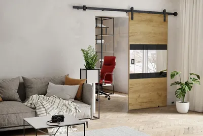Produktbild von KIER FURNITURE MIA – Schiebetür Komplettset – 66x205x1,6 cm - Schwarz