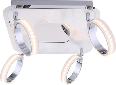 Produktbild von Globo Idaho Deckenleuchte Aluminium Chrom, 4xLED; 56043-4