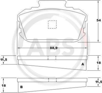 Produktbild von A.B.S. Bremsbeläge Satz Vorne für NISSAN DATSUN 140 J (710) 36101