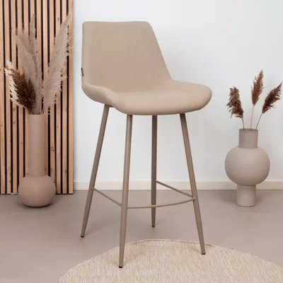 Produktbild von Bronx71 Barhocker Maud recycelter Stoff 74 cm taupe