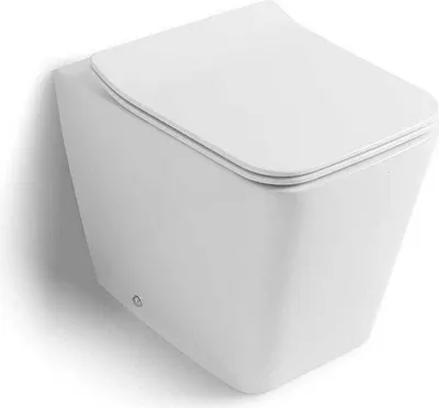 Produktbild von Stand-WC ohne Spülrand und WC-Sitz mit Soft-Closing-Funktion | Rock