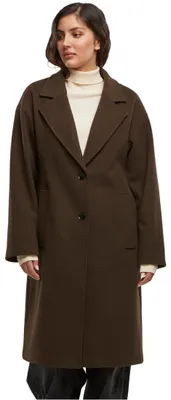 Produktbild von Urban Classics Damen Mantel Oversized Long Coat, knielanger Mantel mit Reverskra