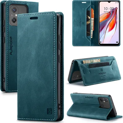 Obrázek produktu pro Xiaomi Redmi 12C /Poco C55 Case, retroPolyuretankožené pouzdro Stand Protective Cover pro Xiaomi Redmi 12C /Poco C55 Blue