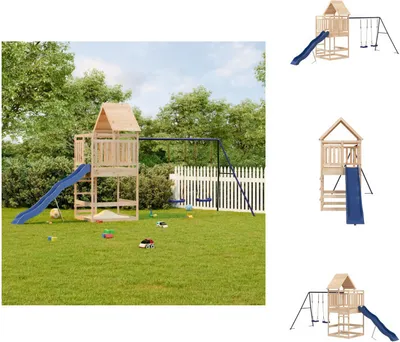 Produktbild von vidaXL Spielturm Massivholz Kiefer -  Schaukeln & Spieltürme