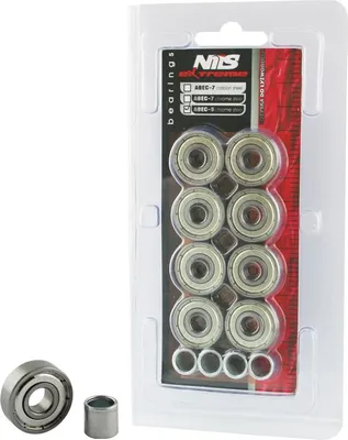 Image de Roulements de remplacement NEX ABEC-9, CHROME 8 pcs