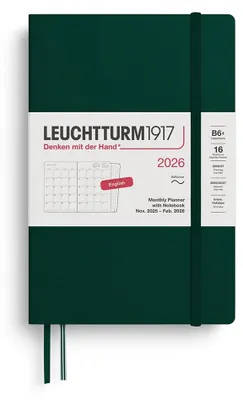 Produktbild von LEUCHTTURM1917 Monatsplaner & Notizbuch 2026 Forest Green