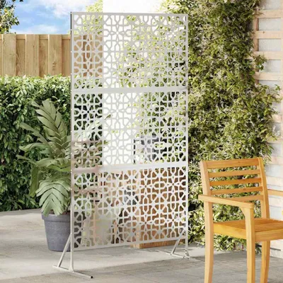 Immagine prodotto di vidaXL Paravento grigio 100 x 50 x 180 cm acciaio