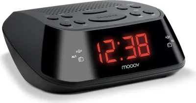 Productafbeelding van Metronic 477003 Radio-wekker met FM-radio, dubbele alarmfunctie, zwart. Wekker, huistextiel. (28,75)