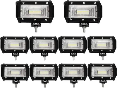 Obrázek produktu pro Greenmigo 10X 72W LED pracovní světla off-road světlomety bar dálkové světlo 12V-24V reflektory IP67 vodotěsné pomocné světlomety pro auto jeep traktor SUV