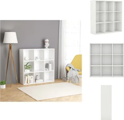 Image de vidaXL Bibliothèque blanche 98x30x98 cm Bois composite - Bibliothèques & Armoires à livres