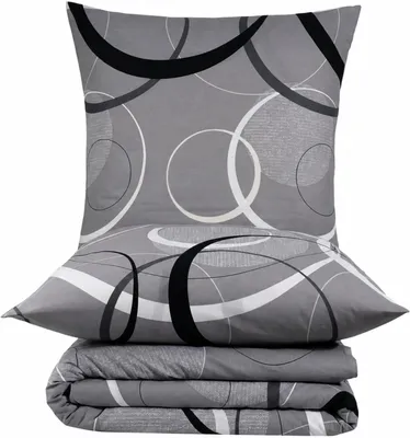 Produktbild von Bettwäsche 140x220 cm 100% Baumwolle Ranforce – 2-teilig mit Kissenbezug 70x90 –  Standard 100 – Atmungsaktiv, Reißverschluss, weich & pflegeleicht, 4 Jahreszeiten