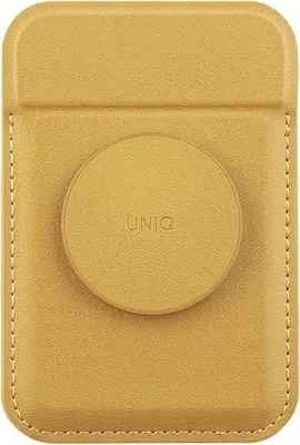 Produktbild von Uniq Flixa Magnetische Kartenhülle mit Halter Gelb/Kanariengelb Magsafe