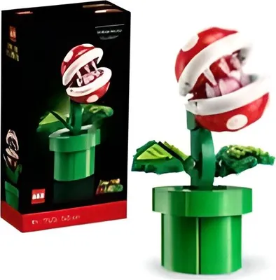 Immagine prodotto di LEGO Super Mario Pianta Piranha 71426, personaggio articolato, modello per adulti, con tubo e 2 pezzi